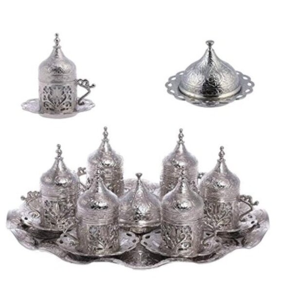 NEW Alisveristime 27 Pc Ottoman Turkish Greek Arabic Coffee Espresso Serving Set
